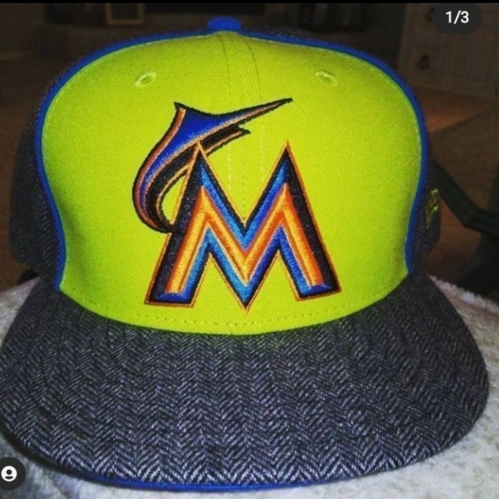 Miami Marlins Herr-Pop Fitted Wool + Poly Hat